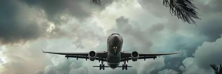 flight during bad weather conditions 