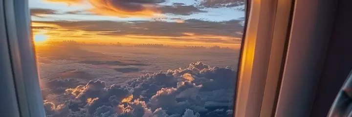 airplane window view 