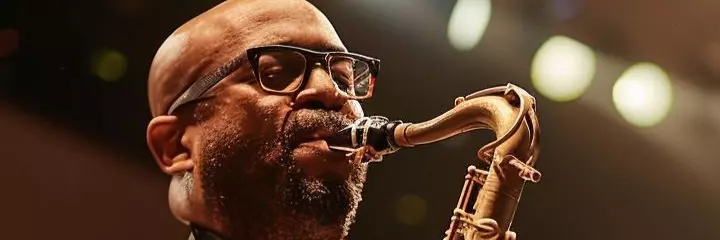 A man plays the trumpet