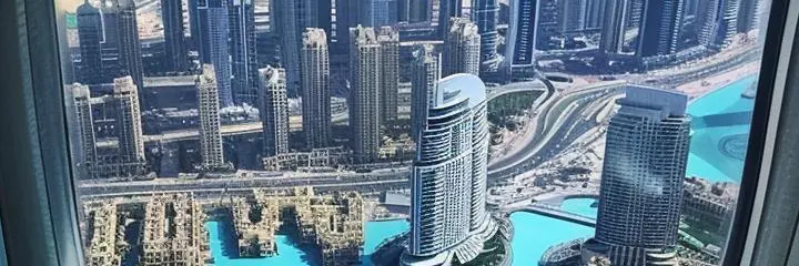 Dubai from the airplane window