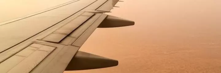 Airplane over the area