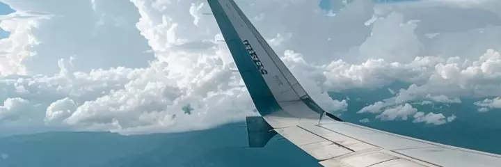 Airplane over the area