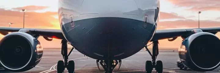 The plane is parked