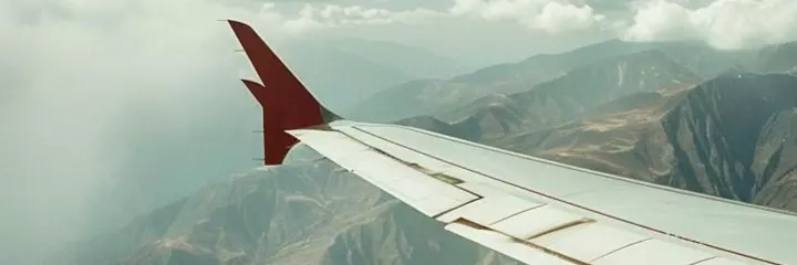 Plane over the mountains