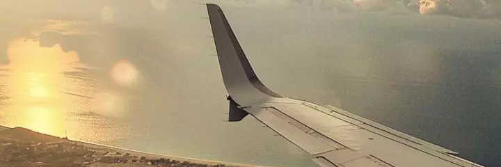 Plane over the city