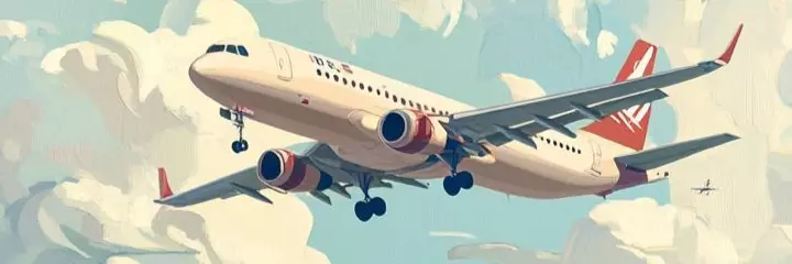 Plane over the sea