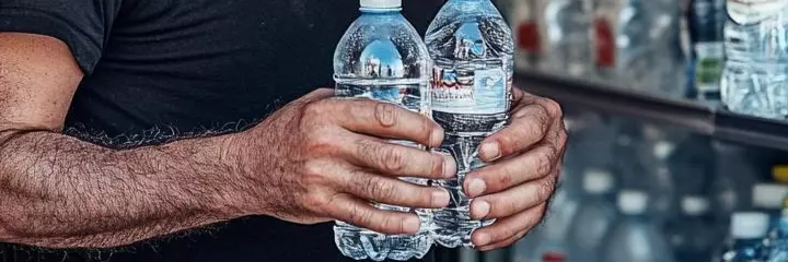 Man with water