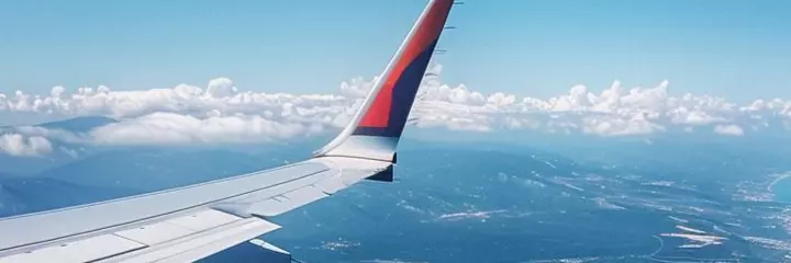 Plane over the sea
