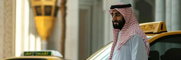 An Arab at a taxi