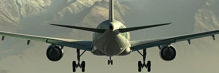 The plane is landing