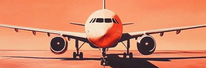 The plane is standing