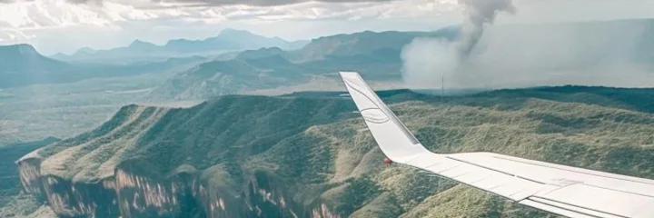 Plane over the mountains