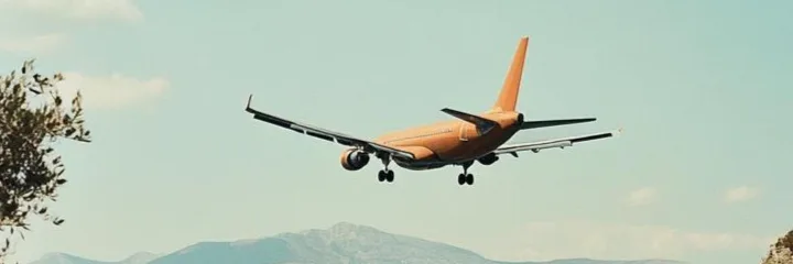 Plane over the island