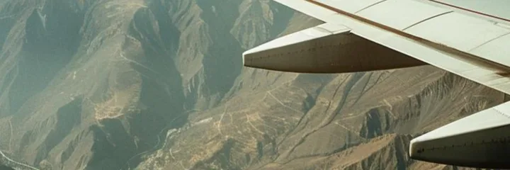 Plane over the mountains