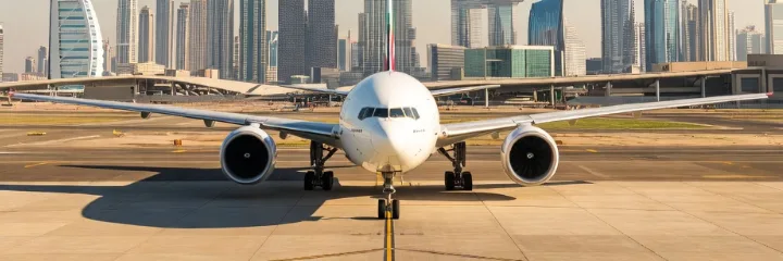 The plane is parked