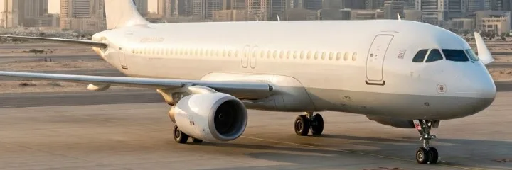 The plane is parked