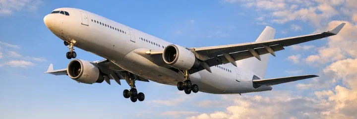 Plane over the city