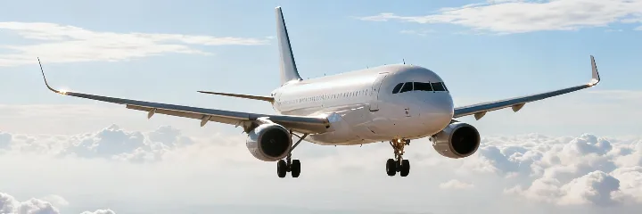 Plane over the city