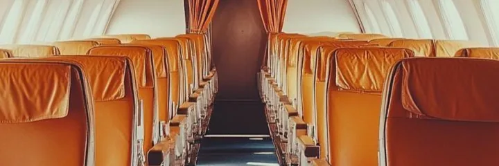 Empty aircraft cabin